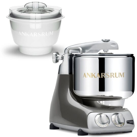 AKM 6230 røremaskine med ismaskine, black chrome