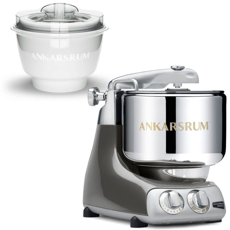 AKM 6230 røremaskine med ismaskine, black chrome